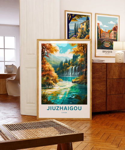Jiuzhaigou Travel Poster