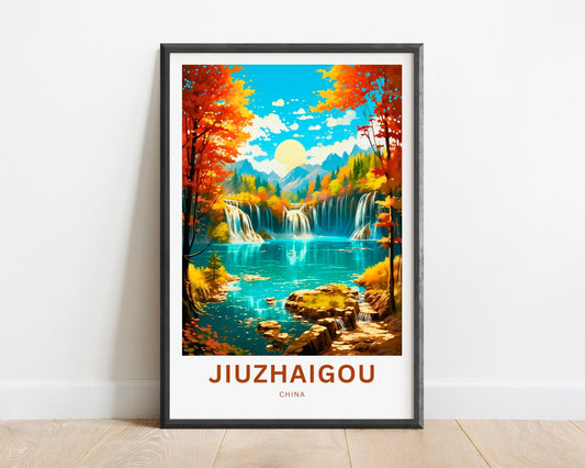 Jiuzhaigou Travel Poster