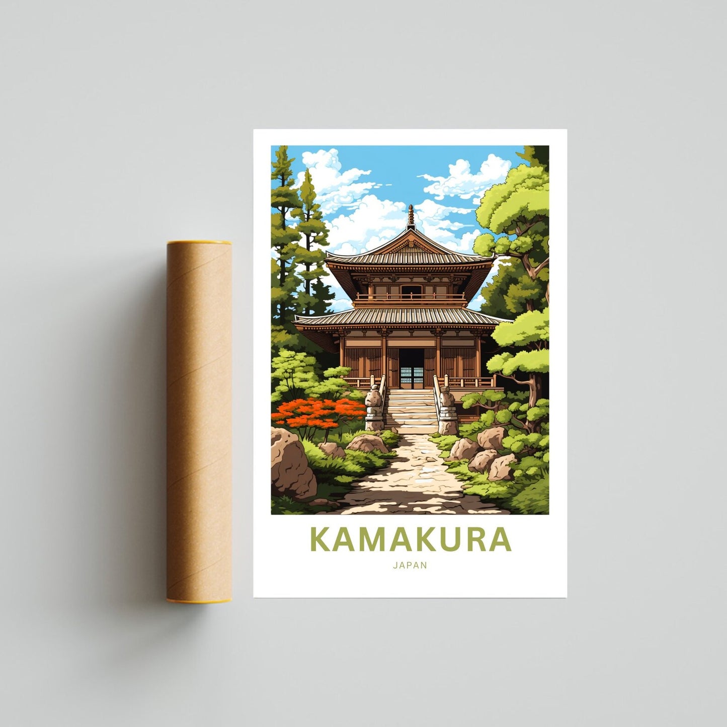 Kamakura Travel Poster
