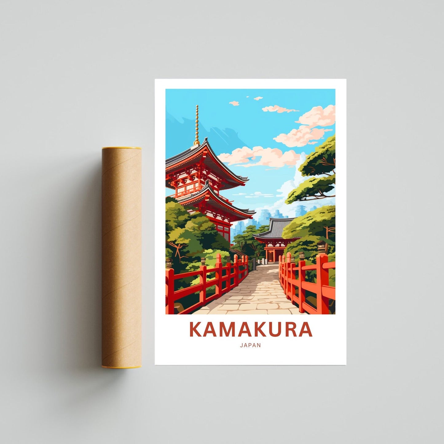 Kamakura Travel Poster