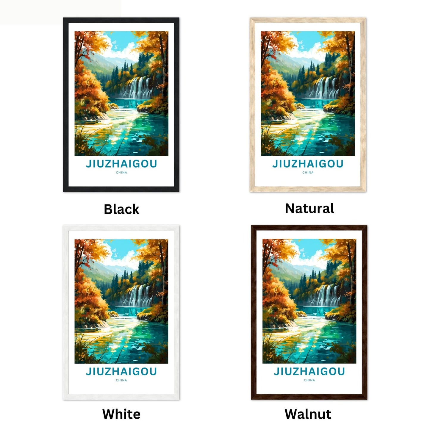 Jiuzhaigou Travel Poster