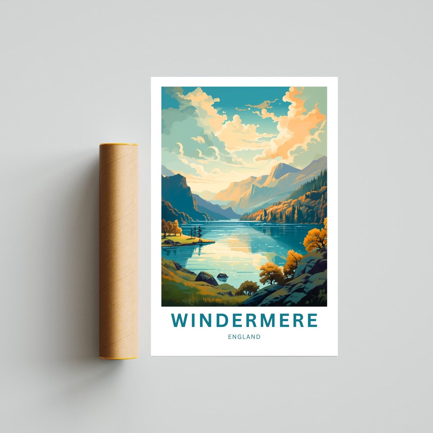 Windermere Lake Travel Poster