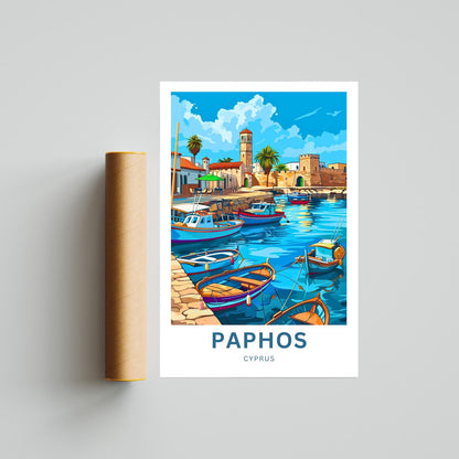Paphos Travel Poster - Captivating Coastal City