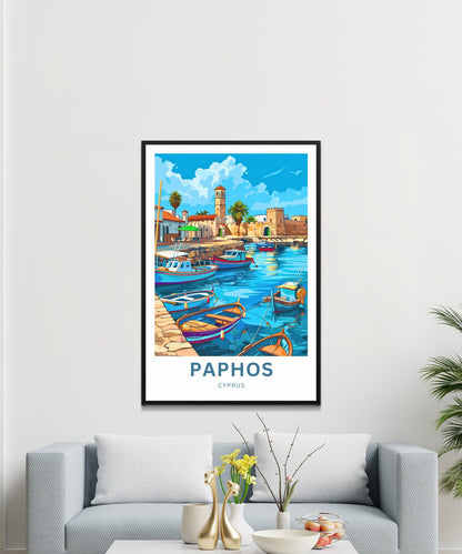 Paphos Travel Poster - Captivating Coastal City