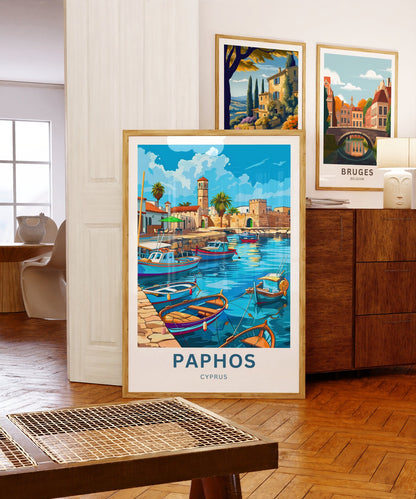 Paphos Travel Poster - Captivating Coastal City