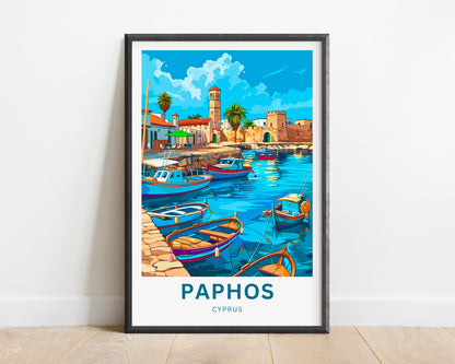 Paphos Travel Poster - Captivating Coastal City
