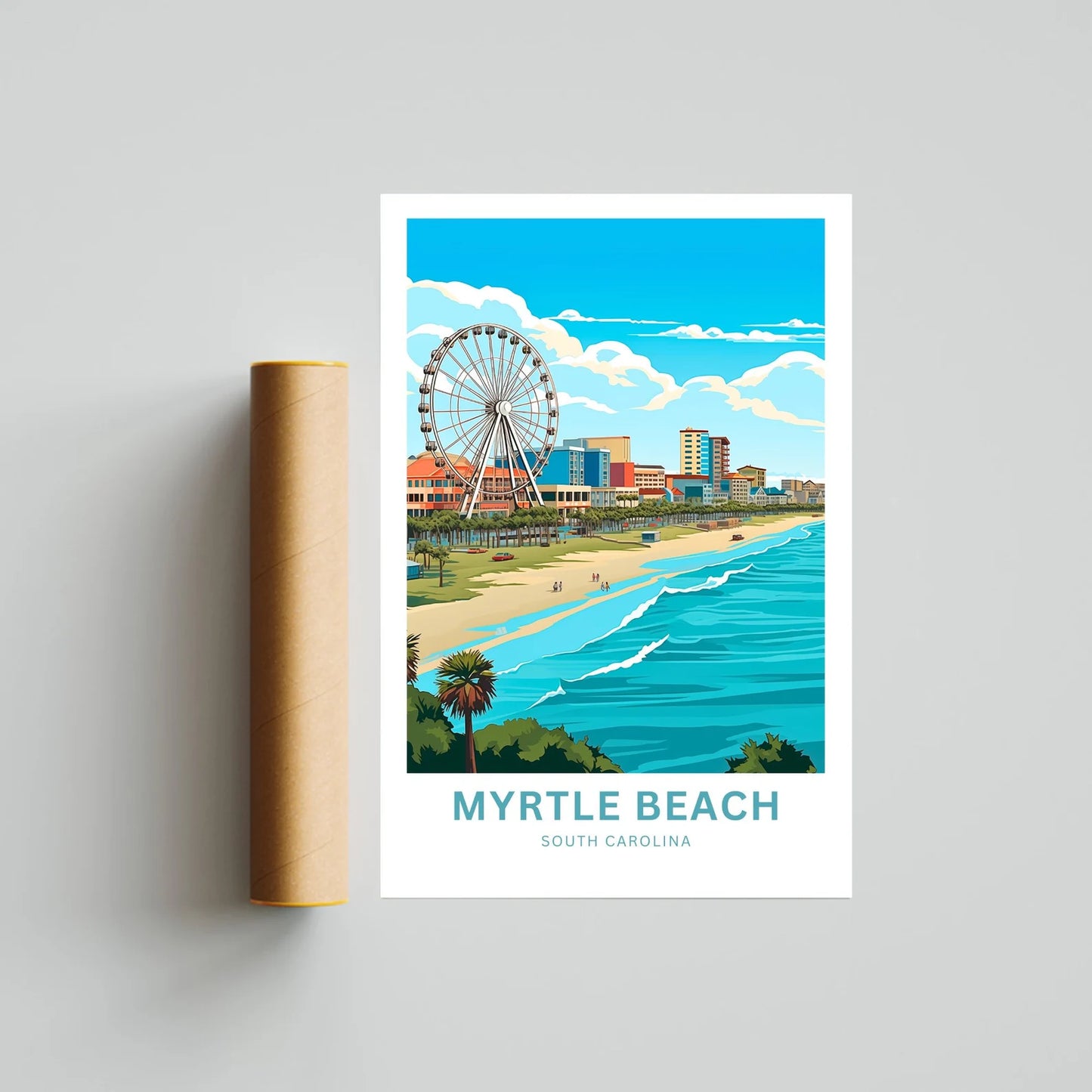 Myrtle Beach Travel Poster- Captivating South Carolina Beach