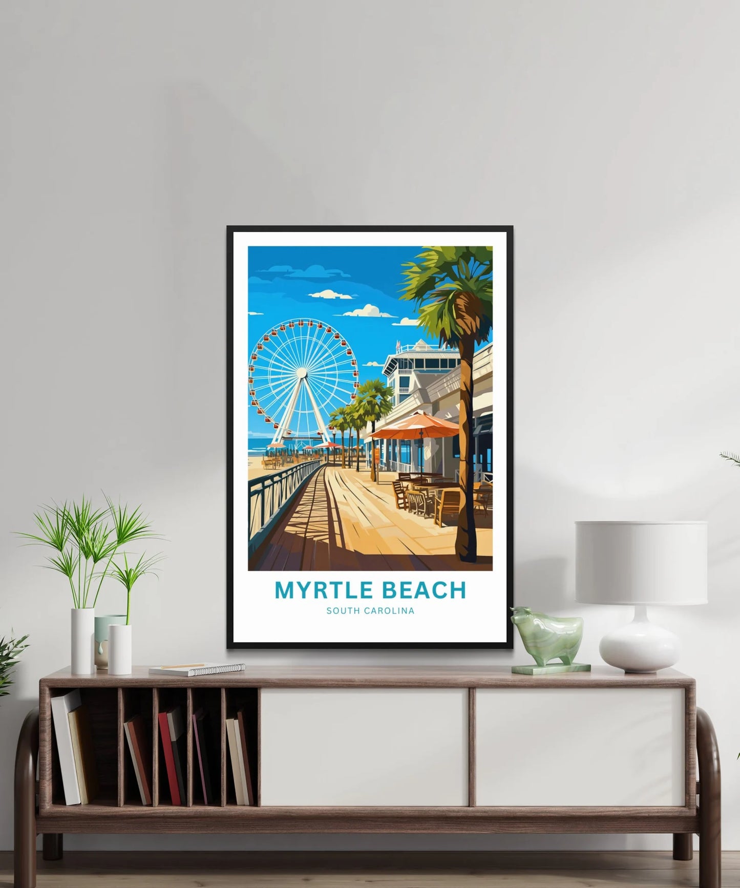 Myrtle Beach Travel Poster- Captivating Pier View