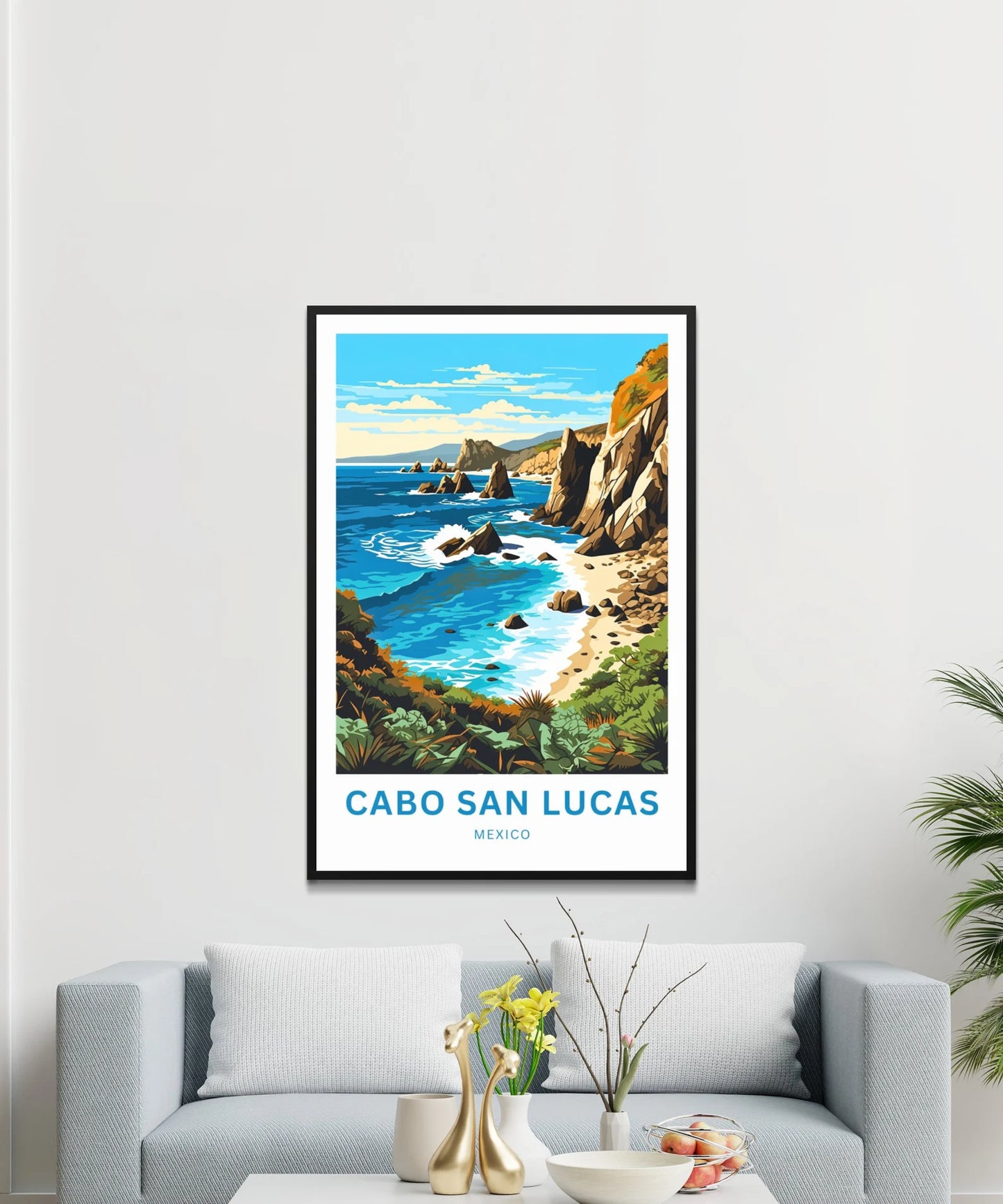 Cabo San Lucas Travel Poster- Mexico Coastal Beach