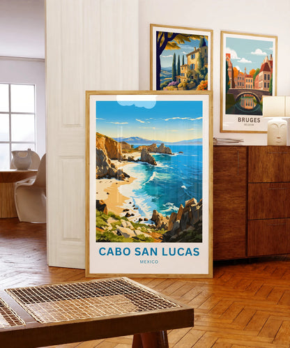 Cabo San Lucas Travel Poster- Breathtaking view of Mexico Coast