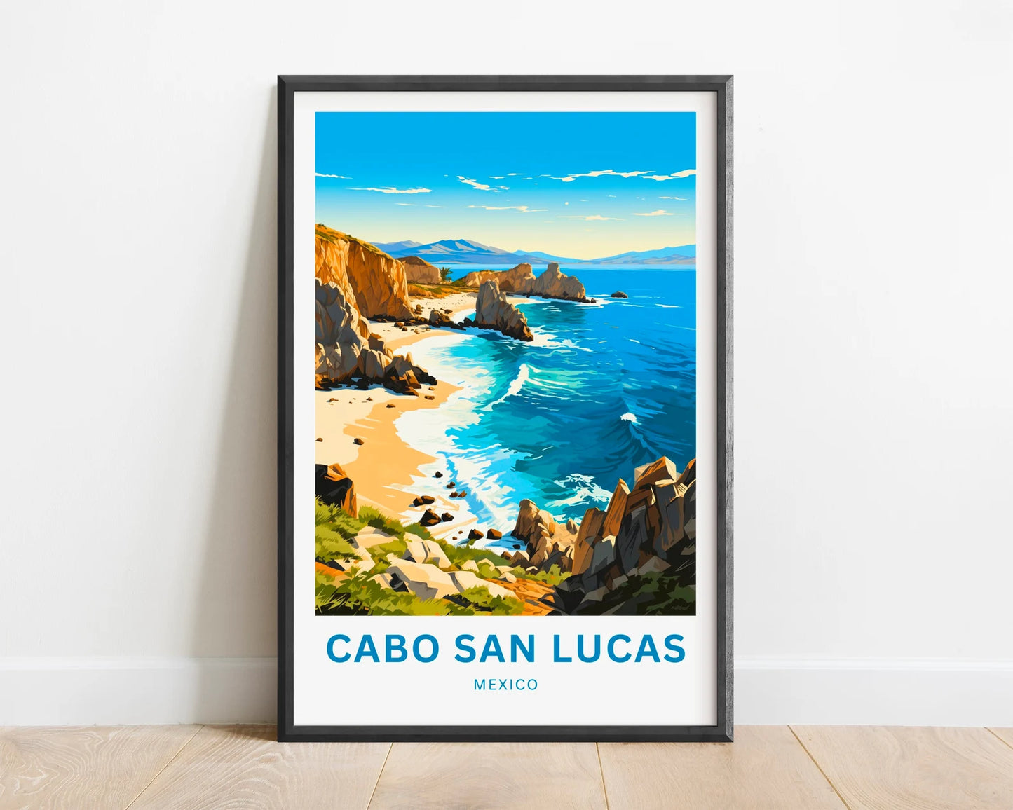 Cabo San Lucas Travel Poster- Breathtaking view of Mexico Coast
