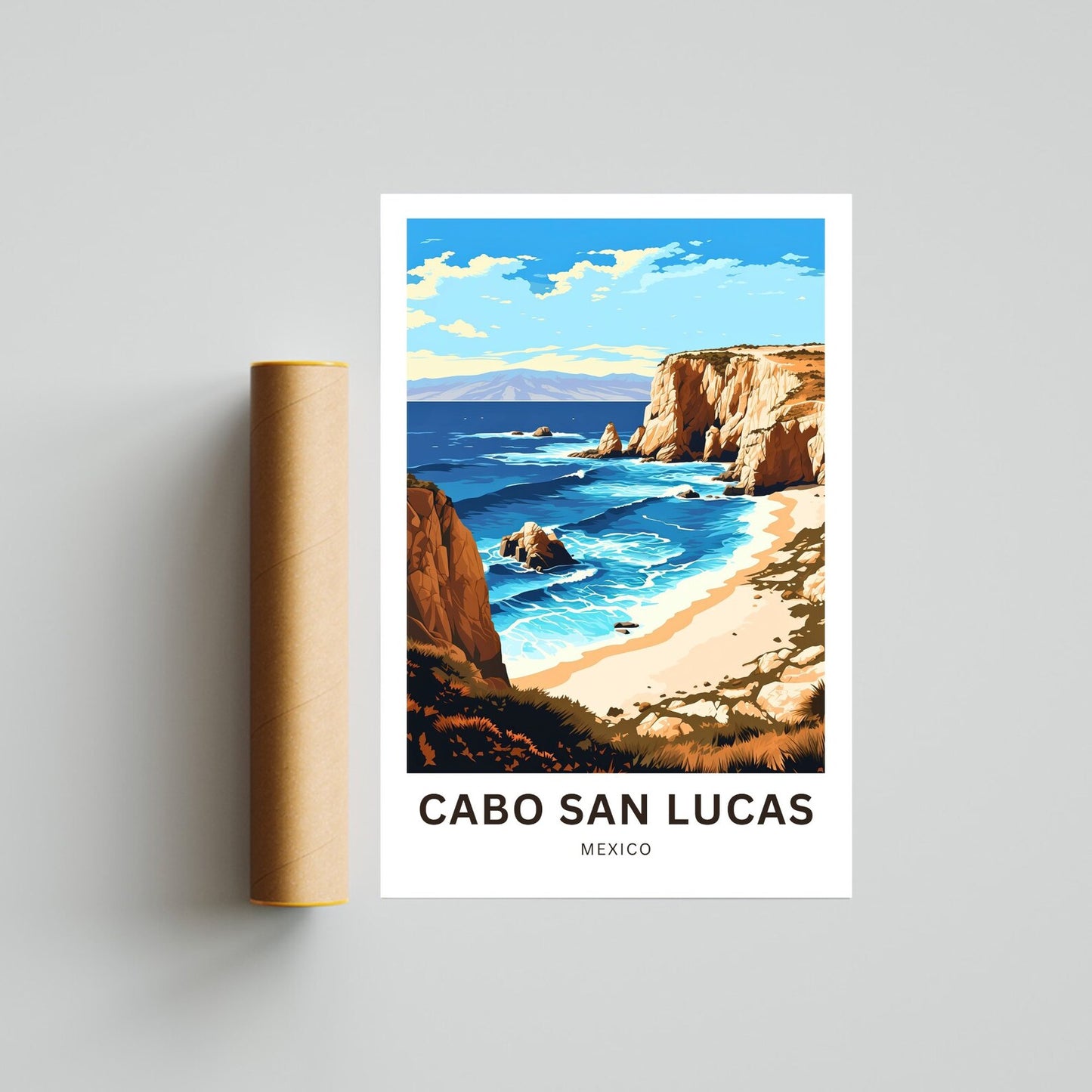 Cabo San Lucas Travel Poster- Stunning Coast