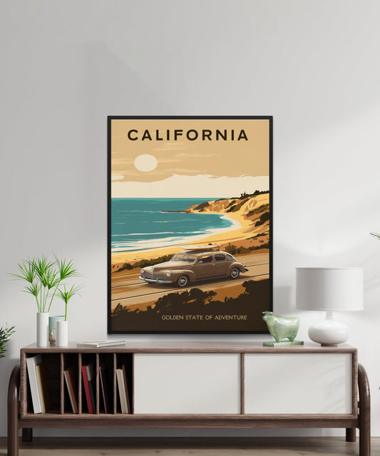 California Vintage Travel Poster - California Dreams