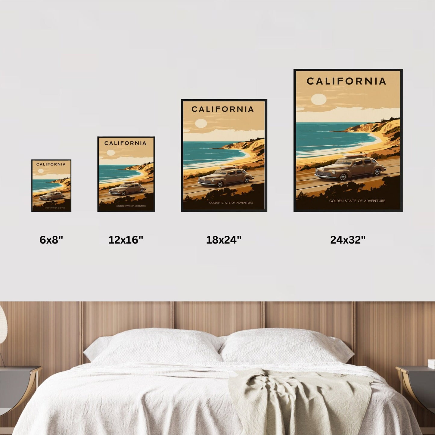 California Vintage Travel Poster - California Dreams