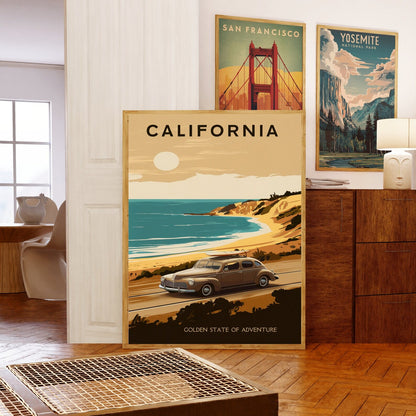 California Vintage Travel Poster - California Dreams