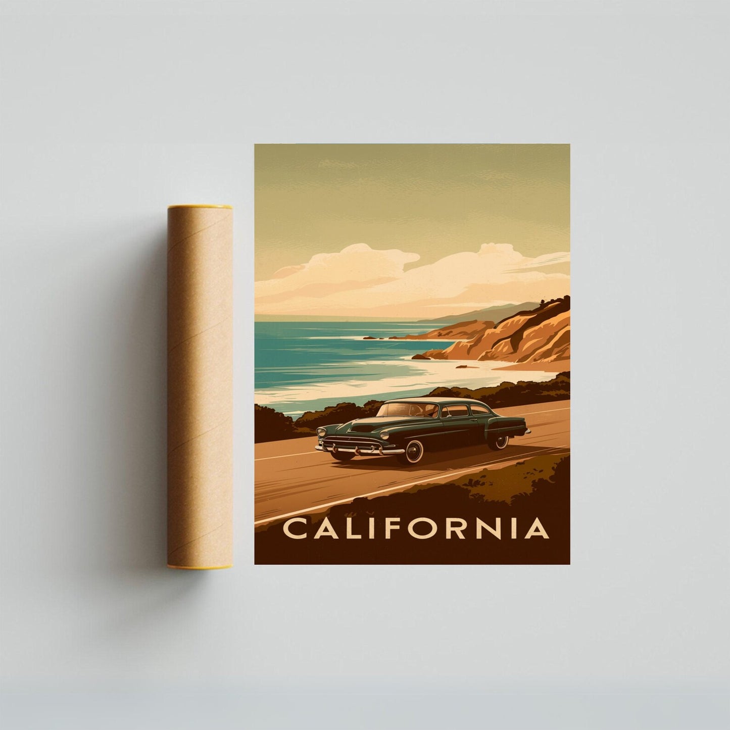 California Vintage Travel Poster