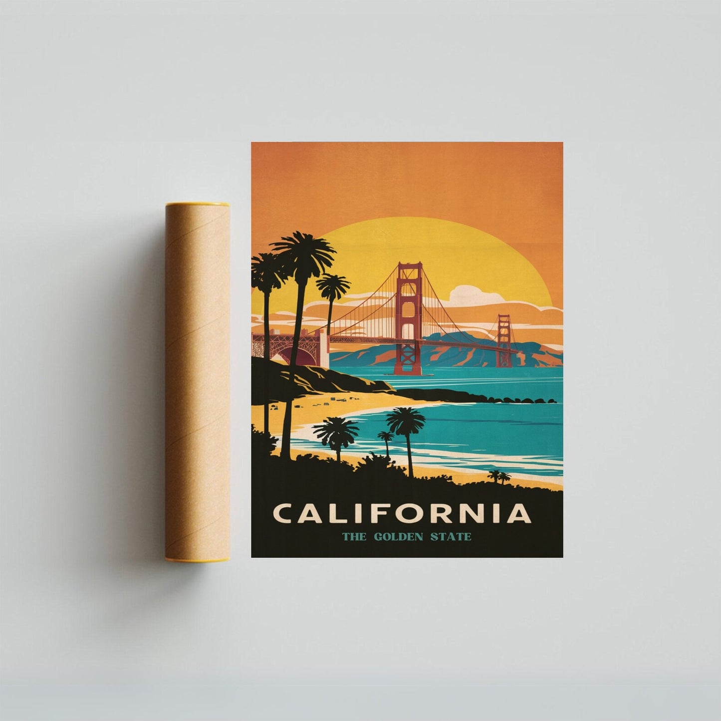 California Vintage Travel Poster - Pacific Paradise