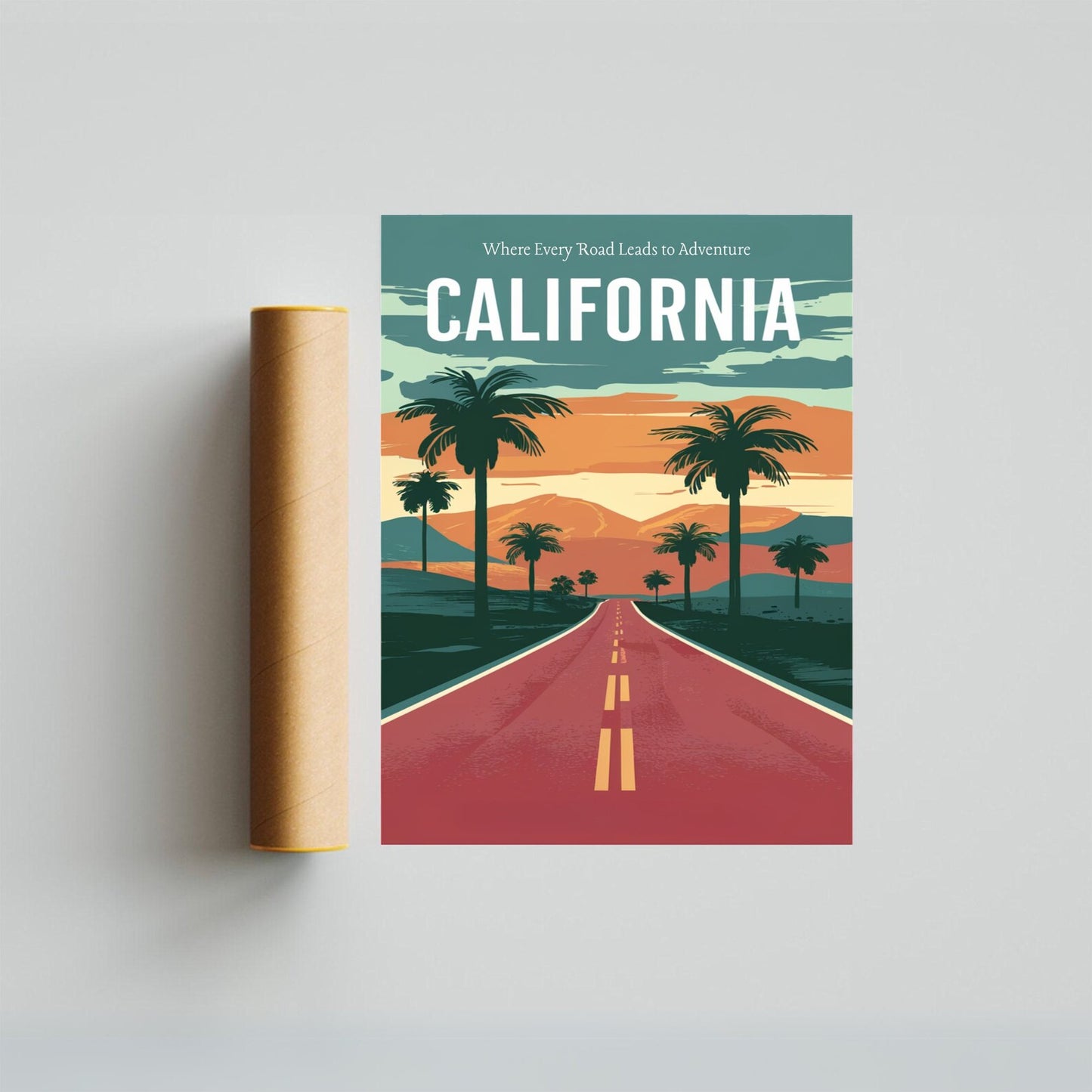 California Vintage Travel Poster - Golden State Gems