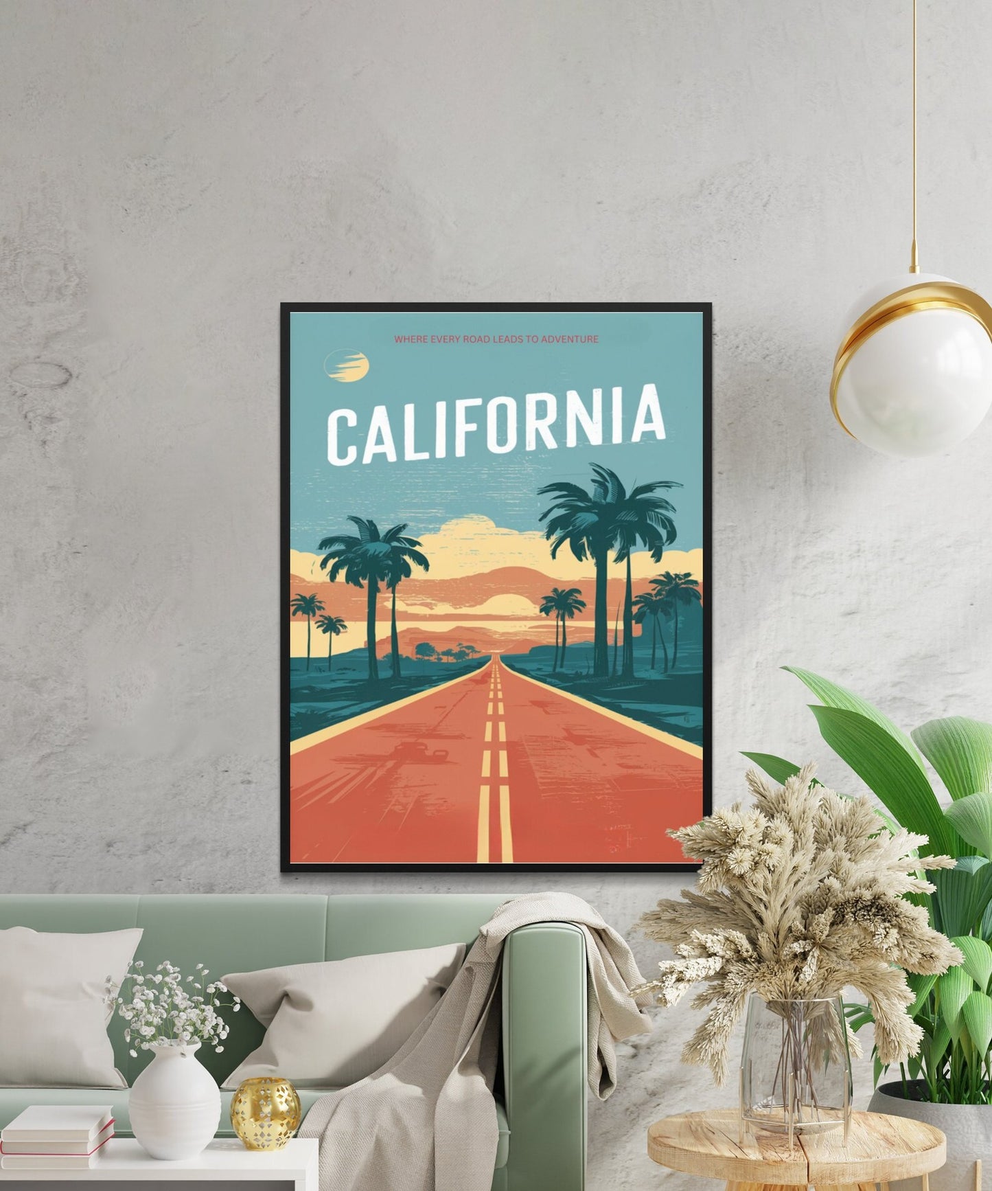 California Vintage Travel Poster - Nostalgic Vibes