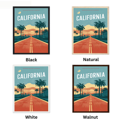 California Vintage Travel Poster - Nostalgic Vibes