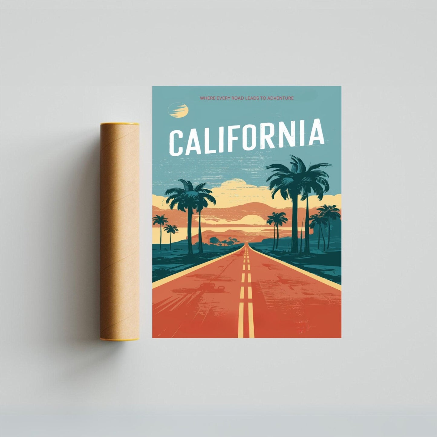 California Vintage Travel Poster - Nostalgic Vibes