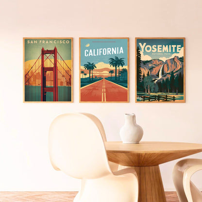 California Vintage Travel Poster - Nostalgic Vibes