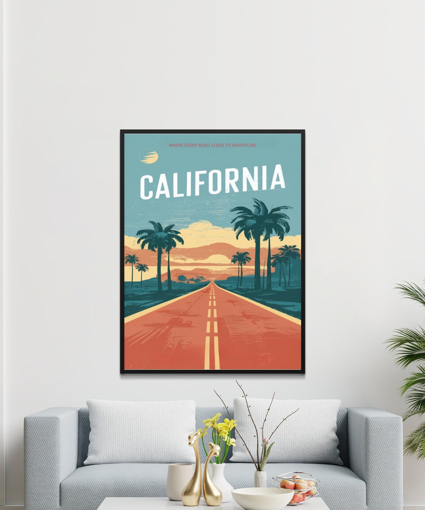 California Vintage Travel Poster - Nostalgic Vibes