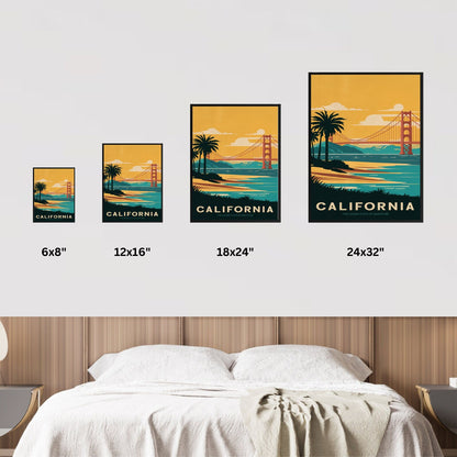 California Vintage Travel Poster