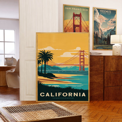 California Vintage Travel Poster