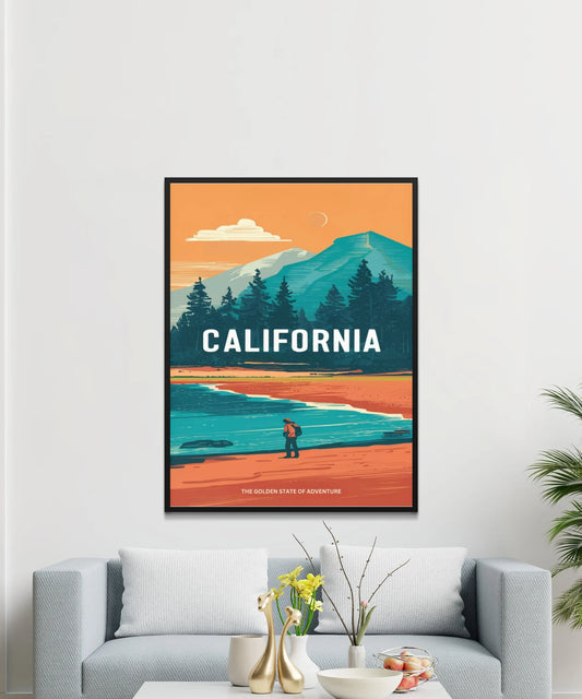 California Vintage Travel Poster - Retro Views