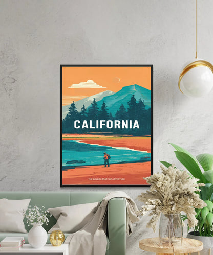 California Vintage Travel Poster - Retro Views