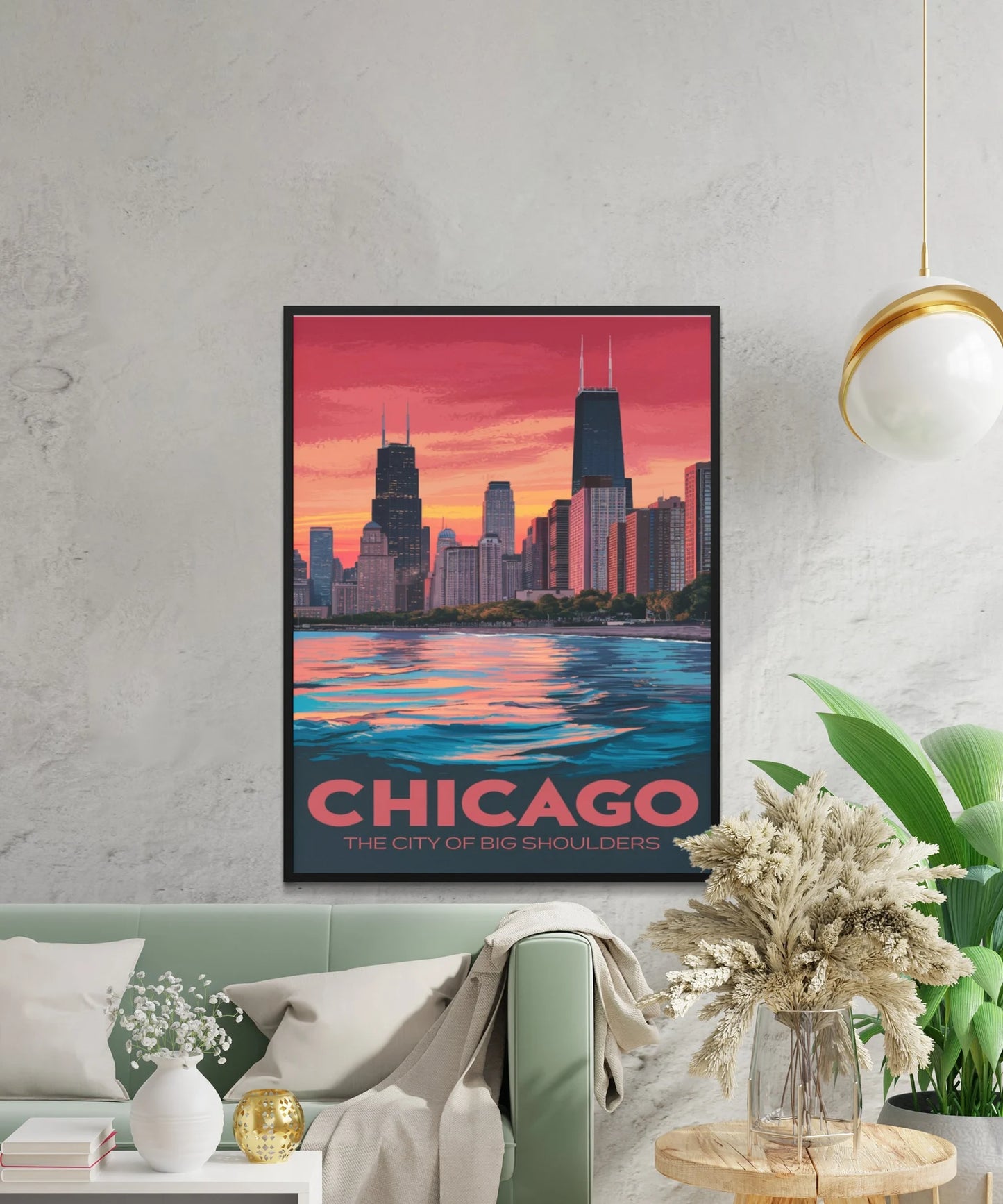 Chicago Vintage Travel Poster - Urban Elegance