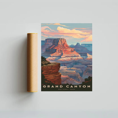 Grand Canyon Vintage Travel Poster - Majestic Natural Beauty