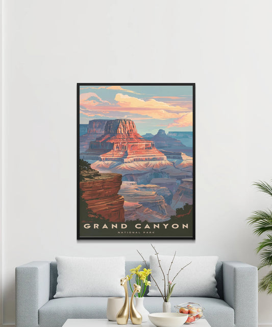 Grand Canyon Vintage Travel Poster - Majestic Natural Beauty