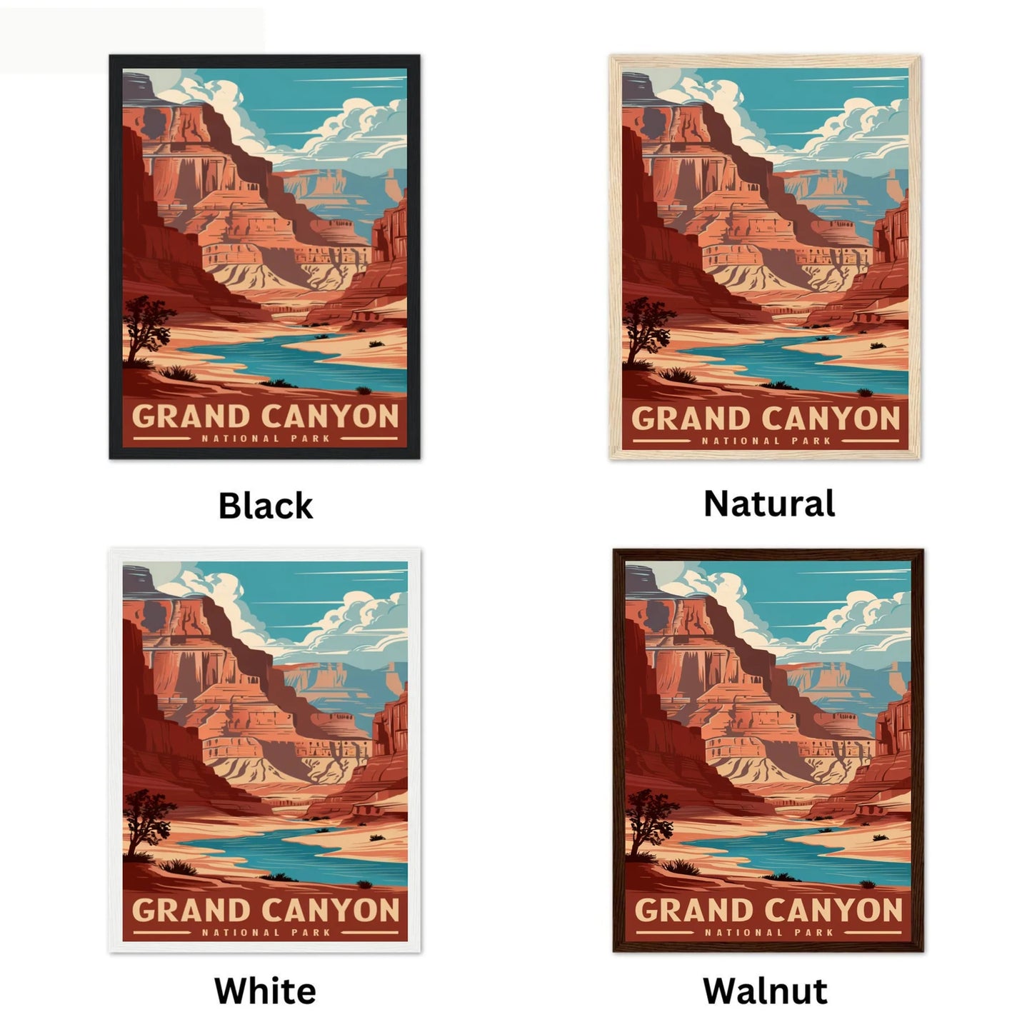 Grand Canyon Vintage Travel Poster - Natural Majesty