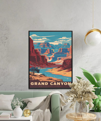 Grand Canyon Vintage Travel Poster - Iconic American Landscape