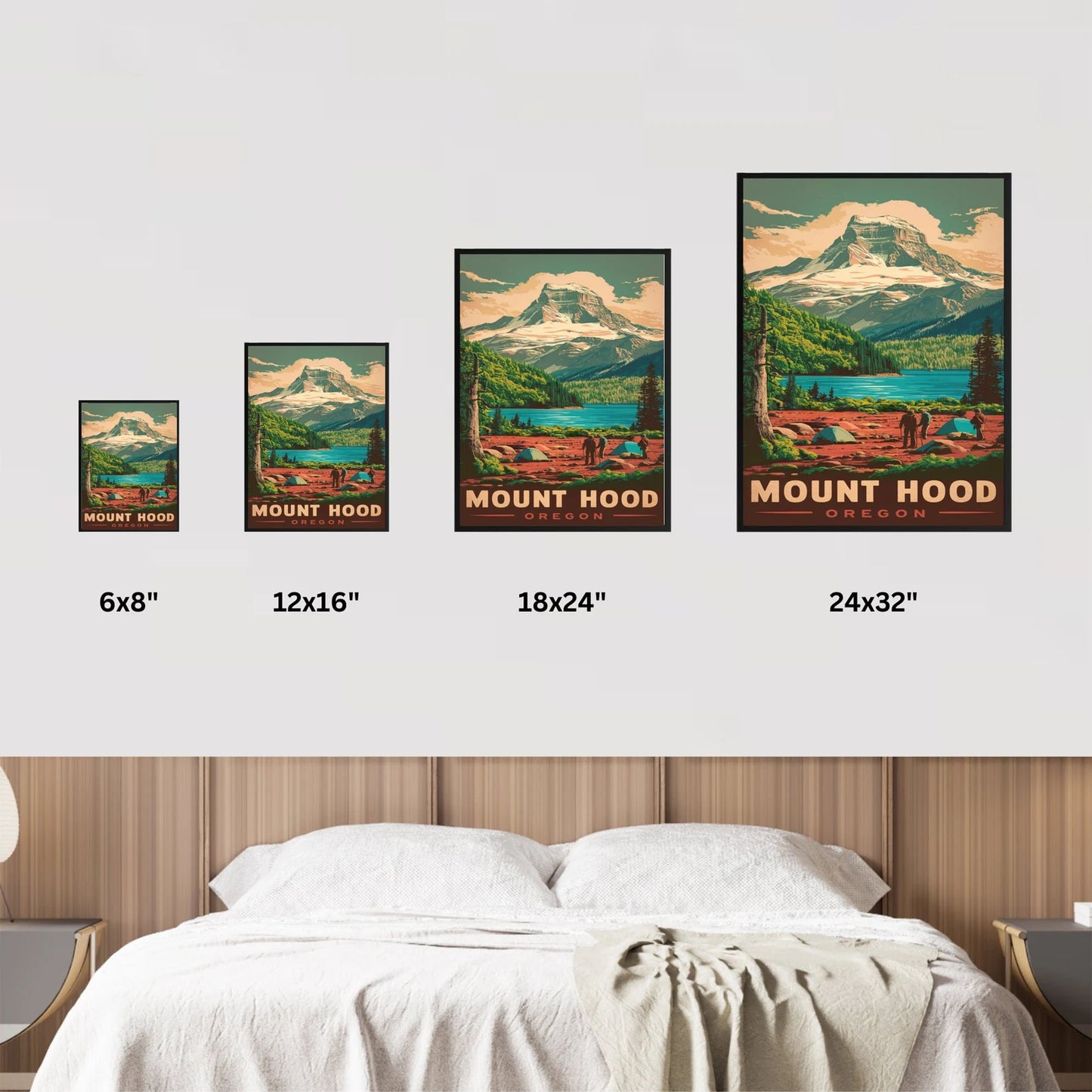 Mount Hood Vintage Travel Poster