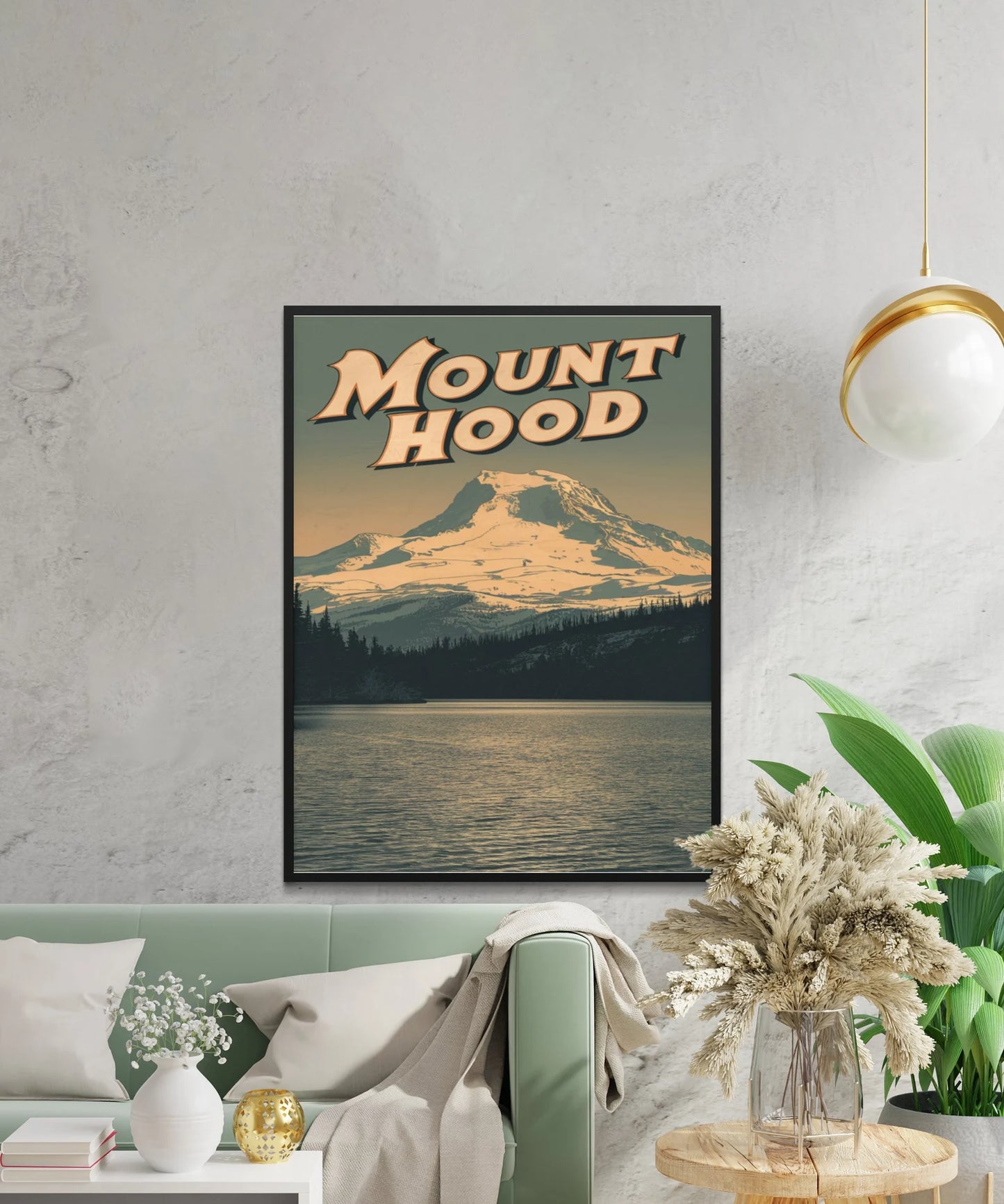 Mount Hood Vintage Travel Poster - Retro Mount Hood