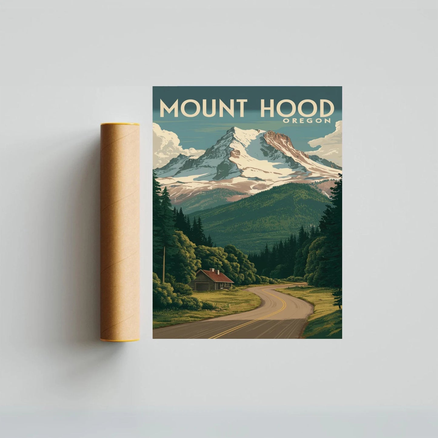 Mount Hood Vintage Travel Poster - Mount Hood Adventure