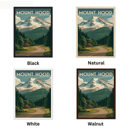 Mount Hood Vintage Travel Poster - Mount Hood Adventure