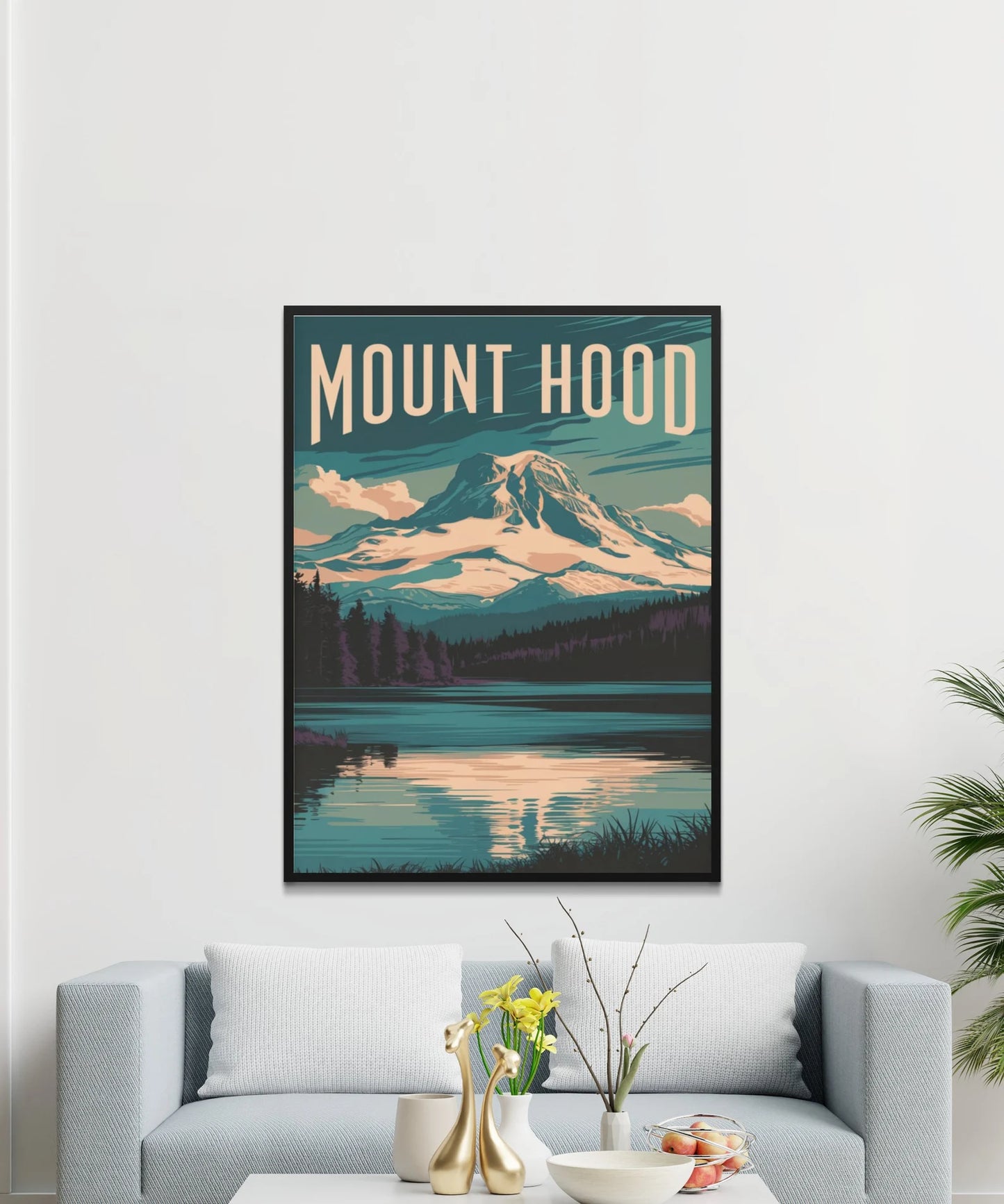 Mount Hood Vintage Travel Poster - Retro Mountain Views