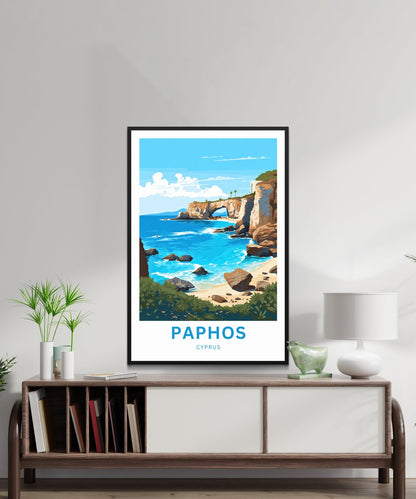 Paphos Travel Poster
