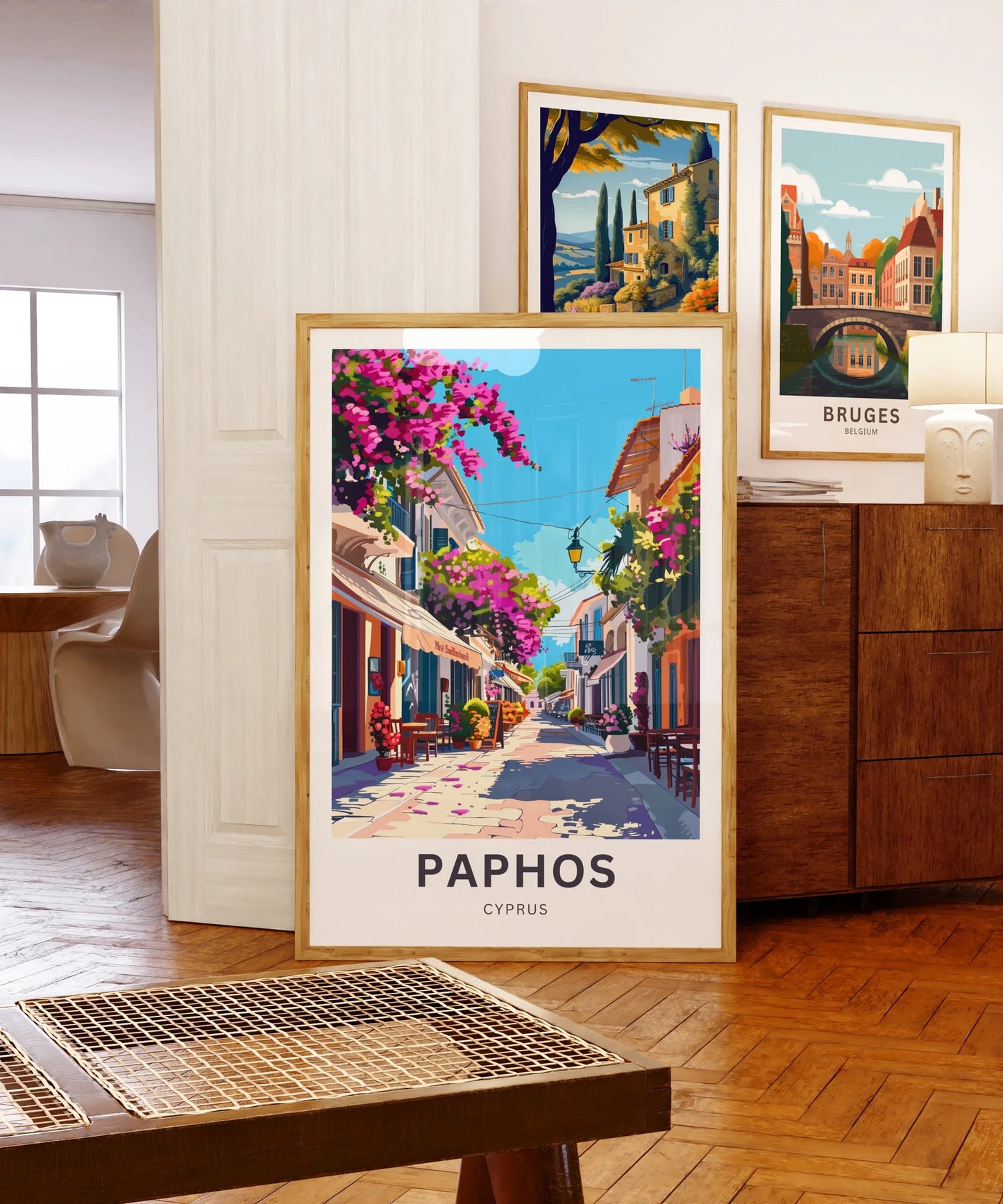 Paphos Travel Poster - Cyprus Charming Street