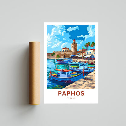 Paphos Travel Poster - Cyprus