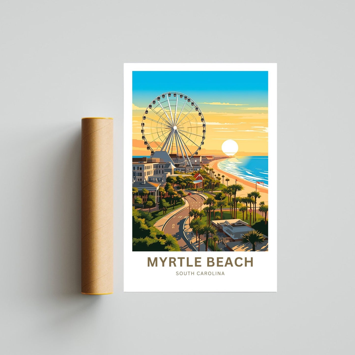 Myrtle Beach Travel Poster- South Carolina