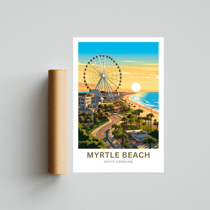 Myrtle Beach Travel Poster- South Carolina