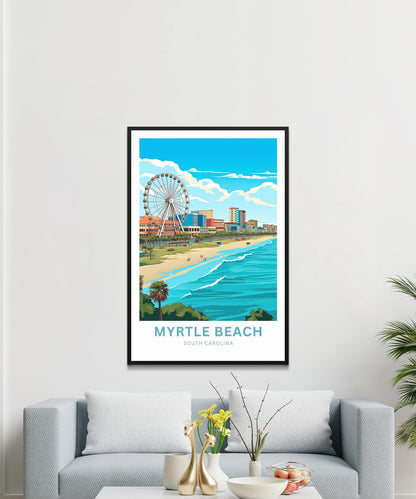 Myrtle Beach Travel Poster- Captivating South Carolina Beach