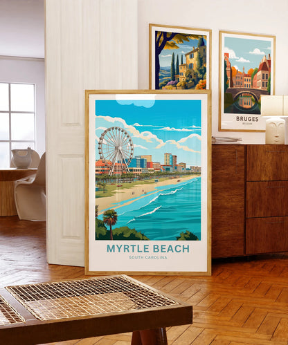 Myrtle Beach Travel Poster- Captivating South Carolina Beach