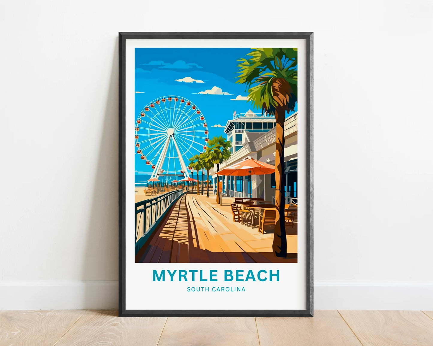 Myrtle Beach Travel Poster- Captivating Pier View