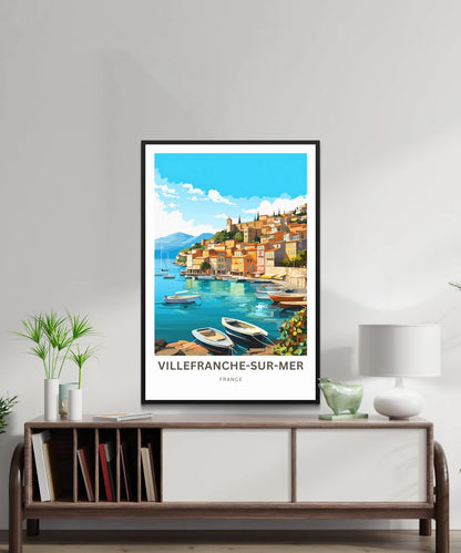 Villefranche-sur-Mer Travel Poster -  Southeastern France
